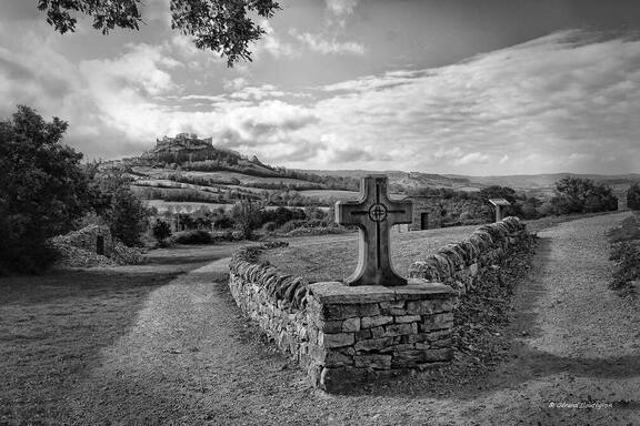 Photo : Paysages en Noir & Blanc -  Les chemins et la croix